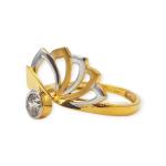 Beautiful Gold Fancy Ring for ladies with Amazing Design and Stone